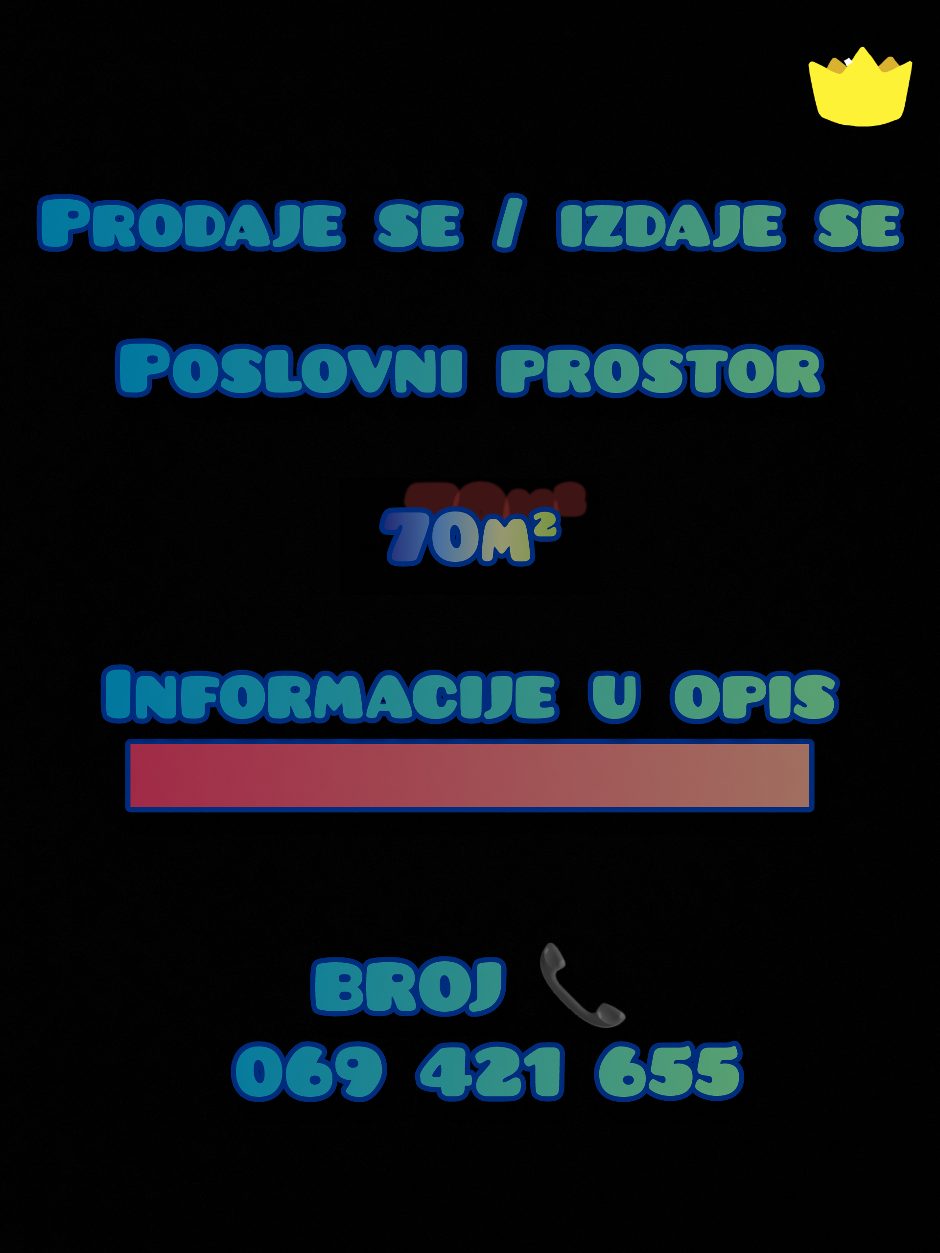 PRODAJE SE/IZDAJE SE POSLOVNI