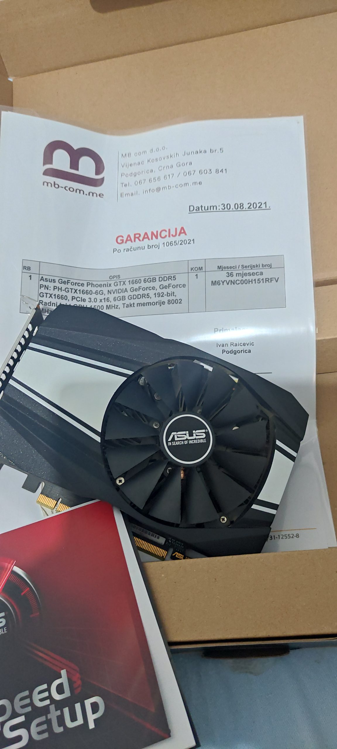 Prodajem Grafičku karticu 1660