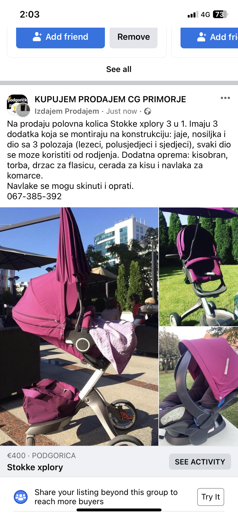 Kolica stokke xplory