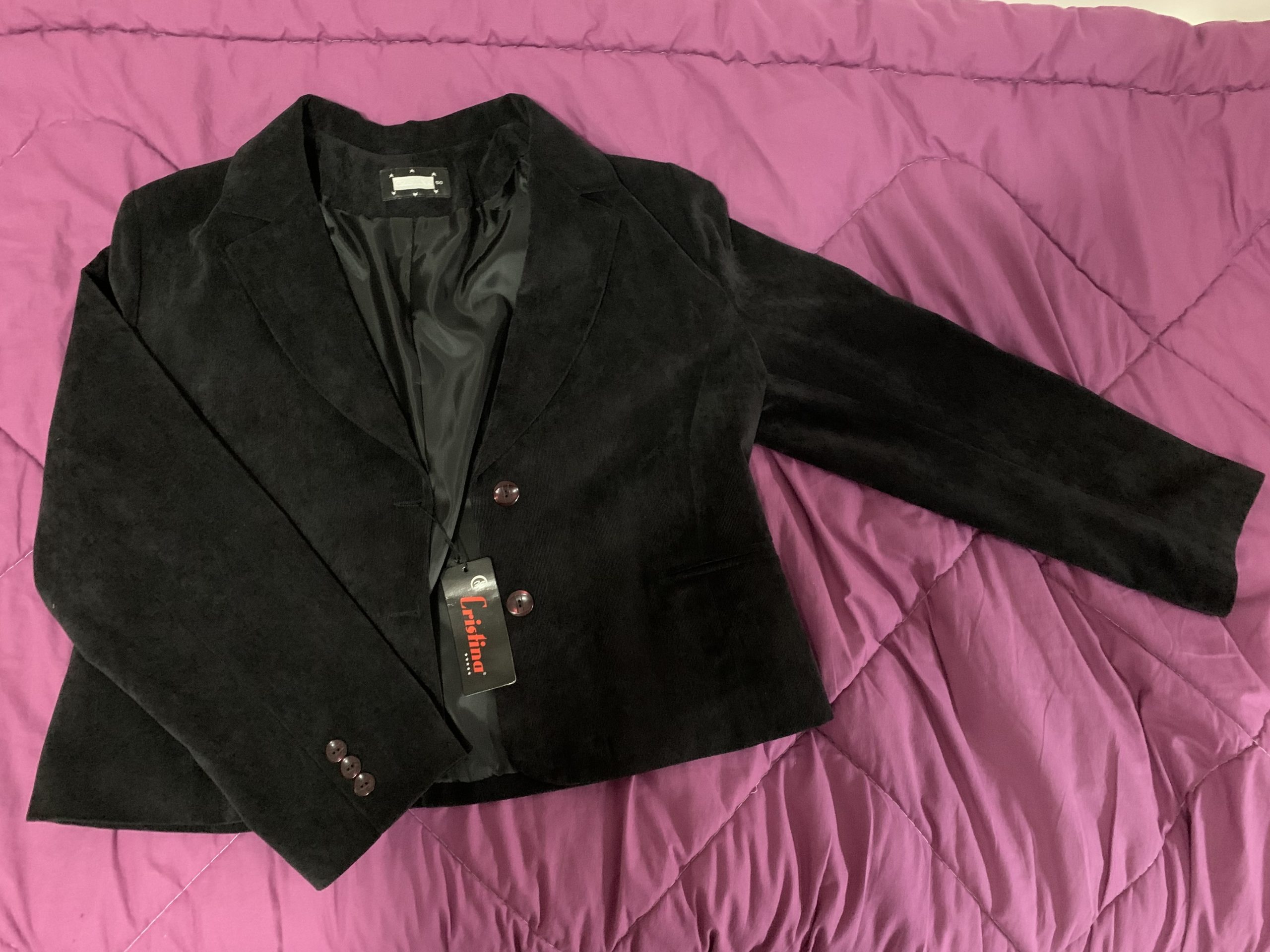 Novi crni kratki sako br50