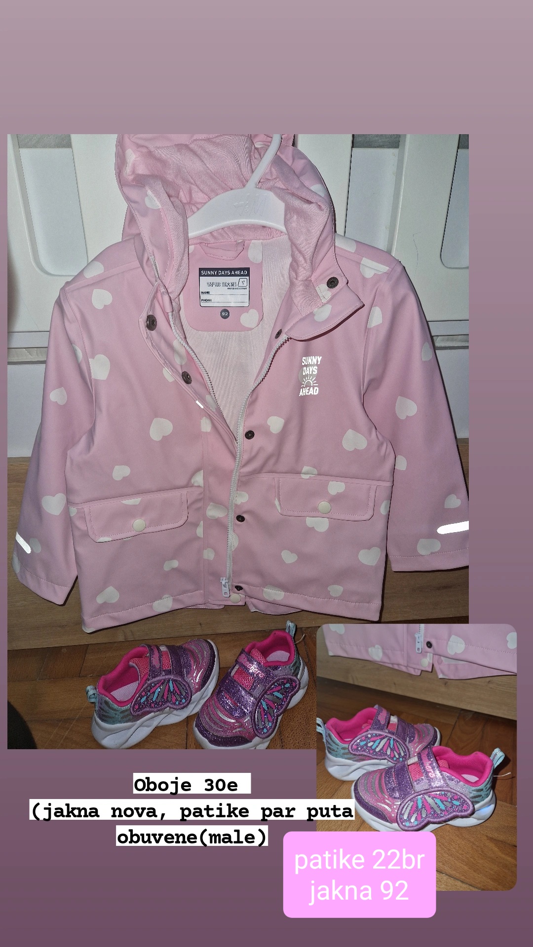 Prodajem jaknu i patike