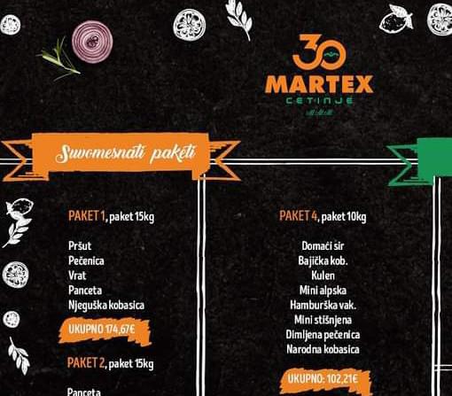 Paket suhomesnatog mesa Martex