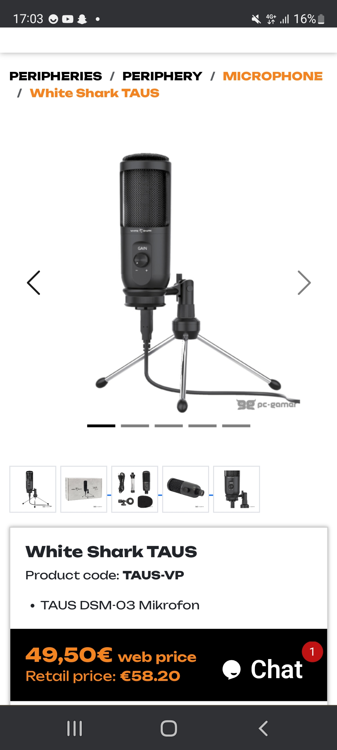 Microfon white shark taus
