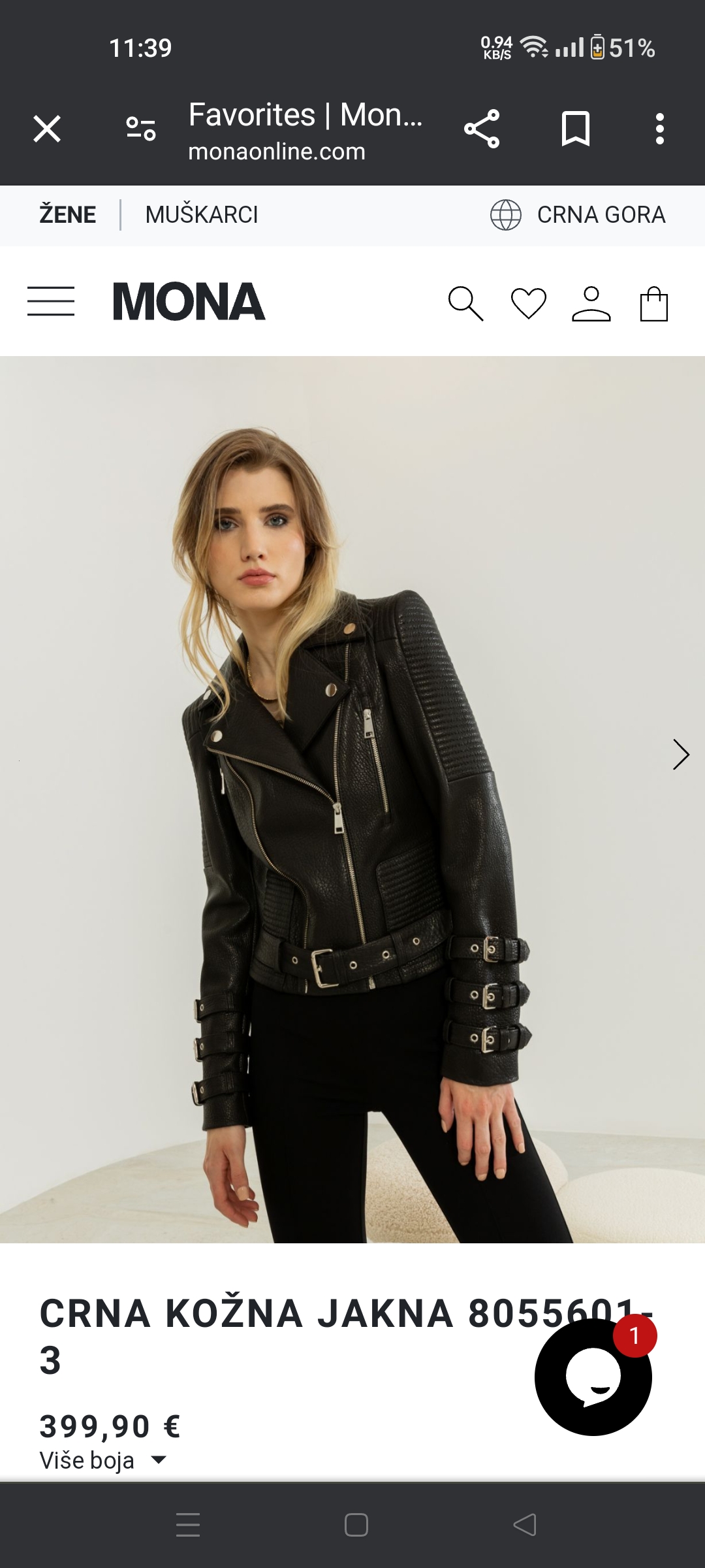 Prodajem Mona koznu jaknu