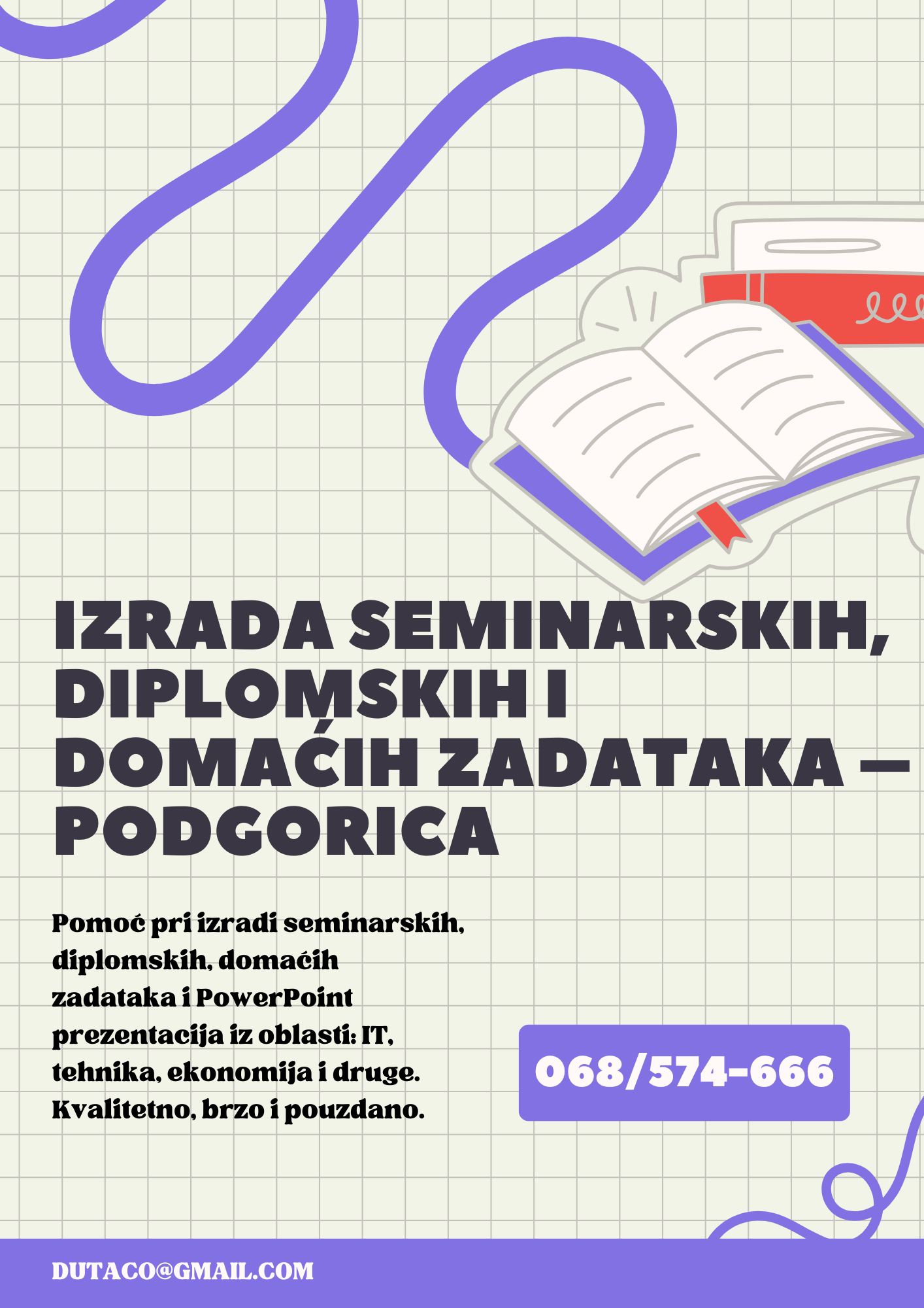 Izrada seminarskih, diplomskih