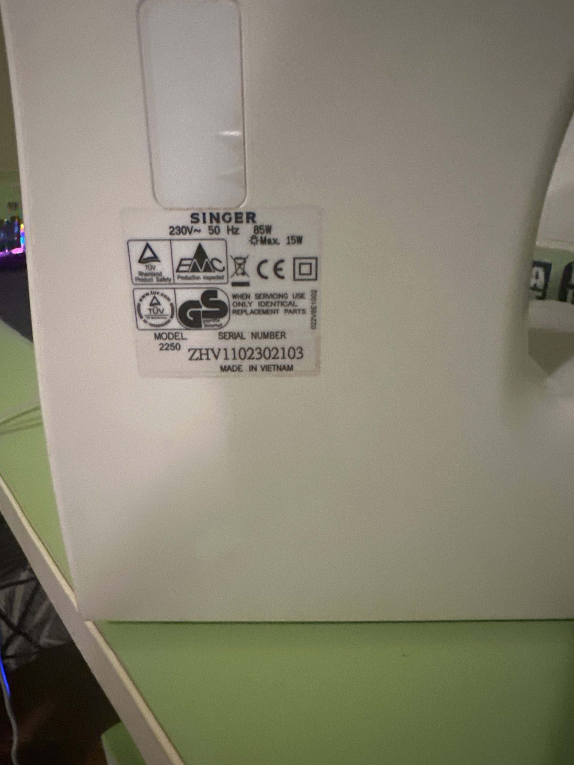 Sivaca masina singer 2250